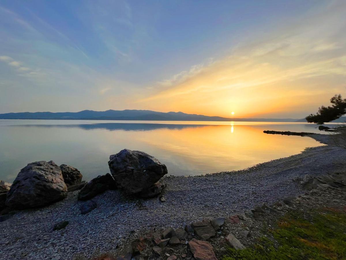 Seafront Traditional Stone House In Sunset Olive Grove - B Alyfanta Eksteriør bilde